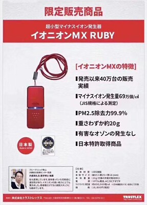 Ionion MX Ultra Compact Ion Generating Air Purifier RUBY from