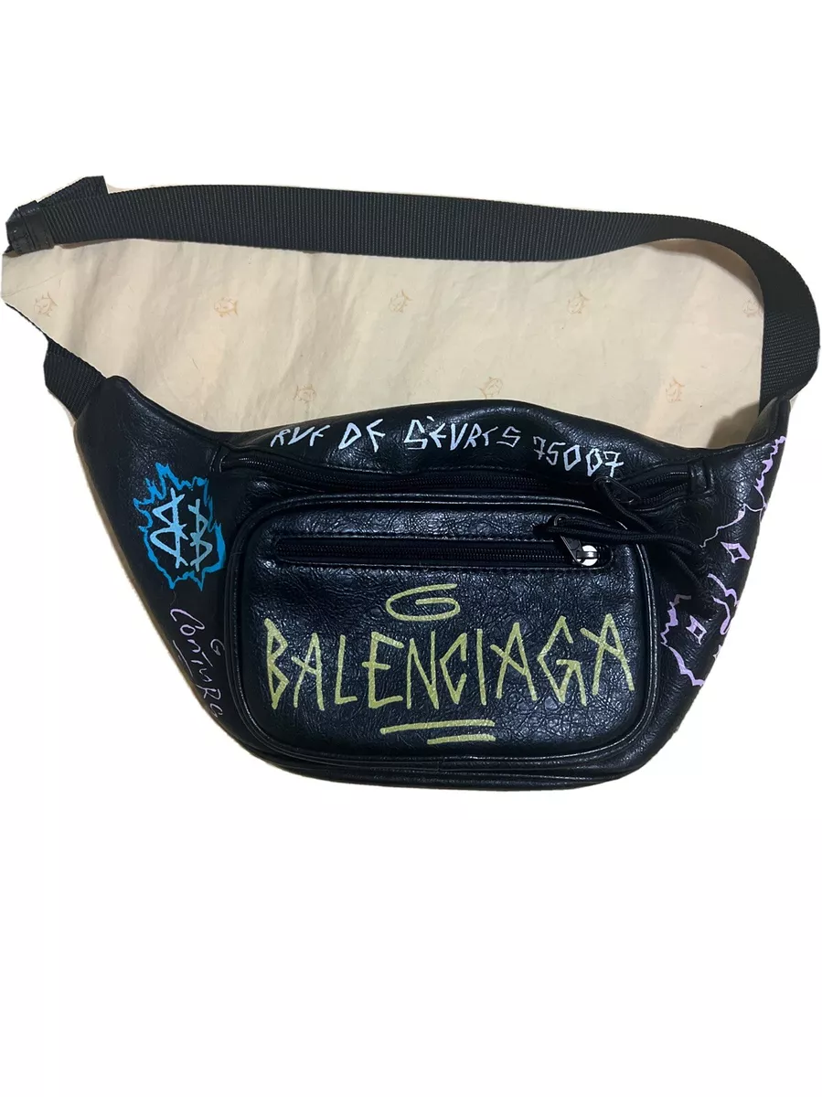 Balenciaga Graffiti Belt Bag w/ Tags - White Waist Bags, Bags