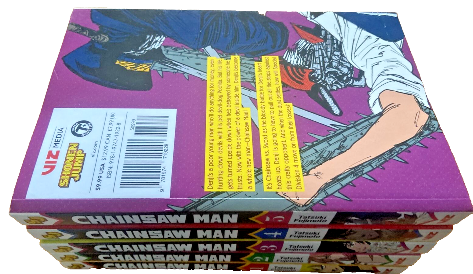 Chainsaw Man Manga Set 1-5 by Tatsuki Fujimoto