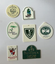 7 Vintage  Logo FL Golf Bag Tag Lot Palm Coast, Ormond Beach, Flagler County