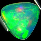2.05 Ct Natural Ethiopian Cabochon Opal Gemstone Multi Color Trillion Cut — photo 2
