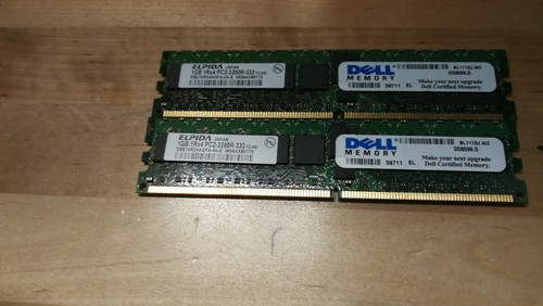 Pair of Elpida 1GB DDR2 RAM Memory Module- EBE10RD4AGFA-4A-E FREE SHIPPING. - Picture 5 of 5
