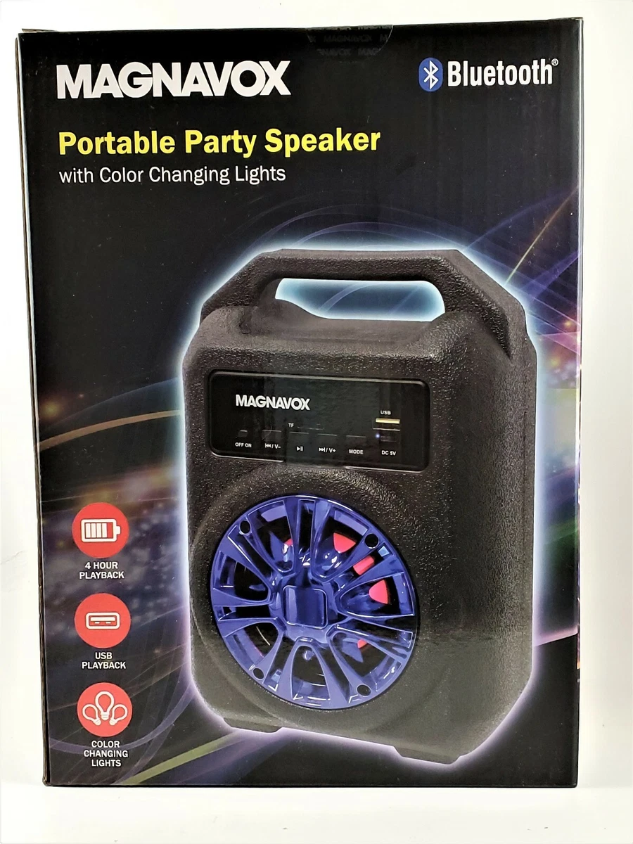 Magnavox portable sales speaker with lights