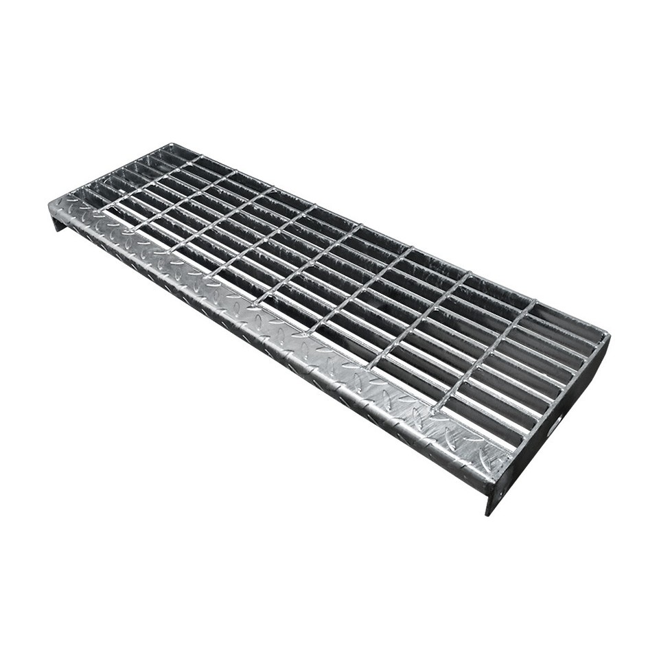 Metal Stair Tread Bar Grating Durbar Industrial Galvanised Self Colour