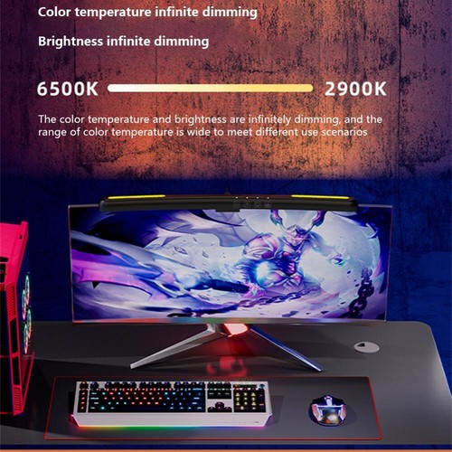 Gebogene LED E-Reading Tischleuchte Schreibtischlampen Computer Bildschirm Lampe - Bild 7 von 12