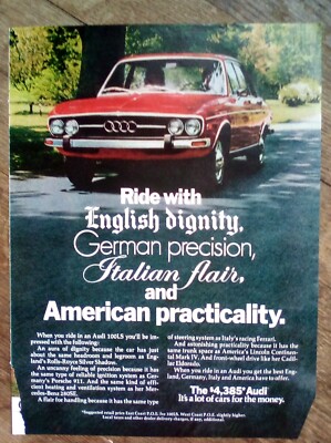 1973 AUDI 100LS Car Print Ad