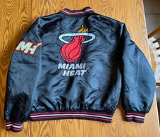 vtg JH Design Miami Heat bomber jacket youth Large NBA basketball embroidered
