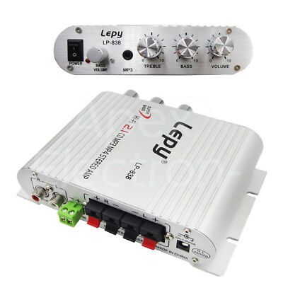 Lepy Lepai LP-838 12V Super Bass Hi-Fi 2.1 3 Kanal Stereo Amplifier AMP PC  ASS