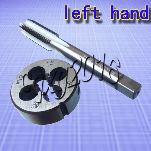 1 set LH M12x1.5mm lefthand Machine tap and die Threading Tools M12*1.