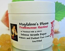 Frankincense Face Cream Hazelnut Oil Caffeine Anti-Aging 2 oz