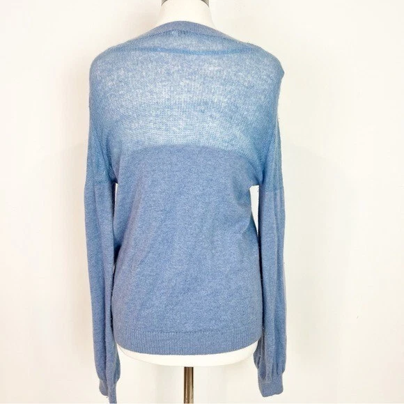 SUÉTER MANGA LARGA MUJER REBECCA MINKOFF AZUL CLARENCE LANA CACHEMIR XL Foto 4 de 4