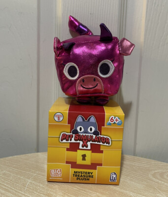 Pet Simulator X  Mystery Treasure Plush w/ Epic DLC Code - Dark Matter Cow
