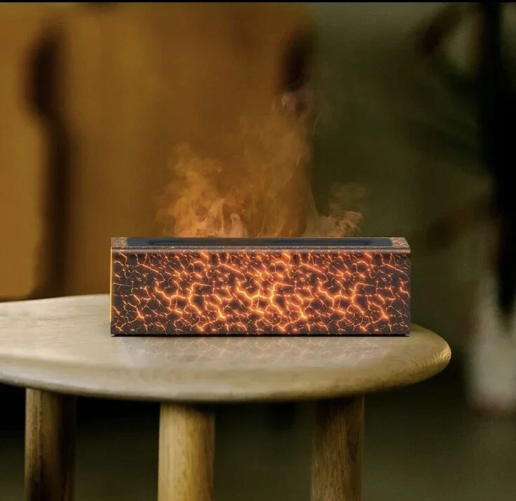 Humidificador de aire de llama USB difusor ultrasónico de aceite esencial con luz colorida Foto 3 de 4