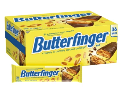 Butterfinger Milk Chocolate Candy Bars, Full Size Bulk 1.9 oz (Pack of 36)