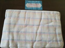 Vintage NEW Baby Blanket Kuddleup Striped Steri Pure Fuzzy 30 x 40 PASTEL SOFT