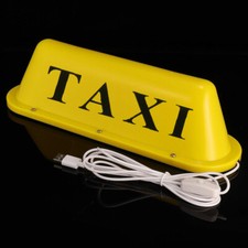5V Led Light Taxi Cab Roof Top Illuminated Sign Car Magnetic Waterproof white