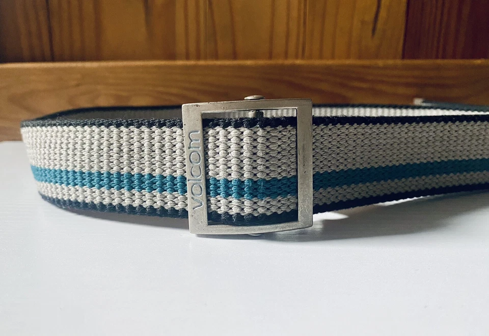 Volcom Belt - Size Medium - Gray and Teal - Vintage - Early 2000’s - Image 2 of 3