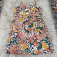Nine West Women's Mini Sun Dress size Large spaghetti straps multicolor Boho