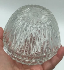 Duralex France Pressed Clear Glass Round Vanity Dresser Candy Dish w Lid *READ*