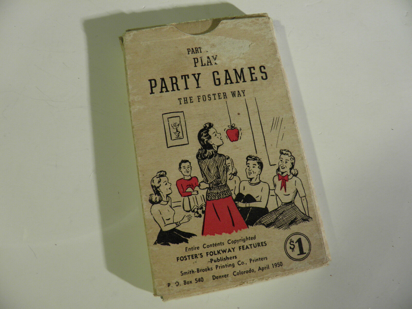 VTG 1950 Card Book of Social Party Games Foster's Folkway Features Modern Retro