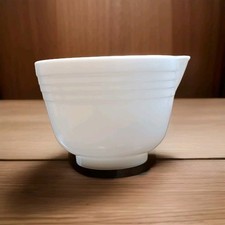 Vintage Pyrex Hamilton Beach White Milk Glass Mixing Bowl with Spout Made in USA