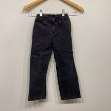 Janie and Jack Boys Dark Grey Corduroy Pants Size 5 Elastic Waist Trousers