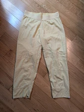 Wild Rye Jane Lite Crop Base Layer Leggings Womens Merino 8 Buttercup Yellow