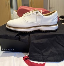 Sun Day Red Pioneer Cypress Golf Spiked Shoes, White/Silver, UK Size 9 New