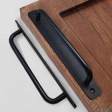 Cabinet Handles Matte Black 2 Pack 7-1/2 Inch 192mm Aluminum Base Plate