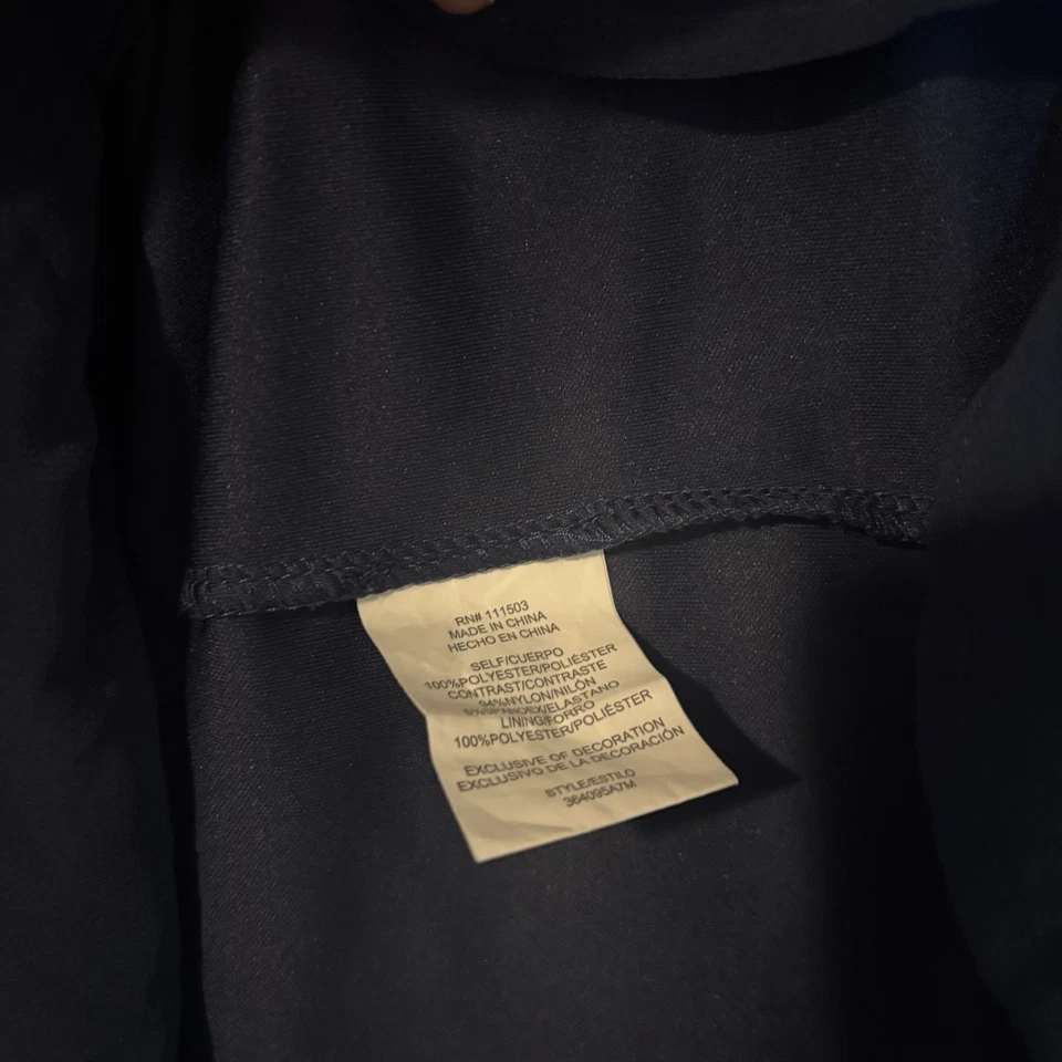 Vestido para mujer Luxology azul marino de longitud media de gasa de encaje, talla 14 Foto 3 de 4