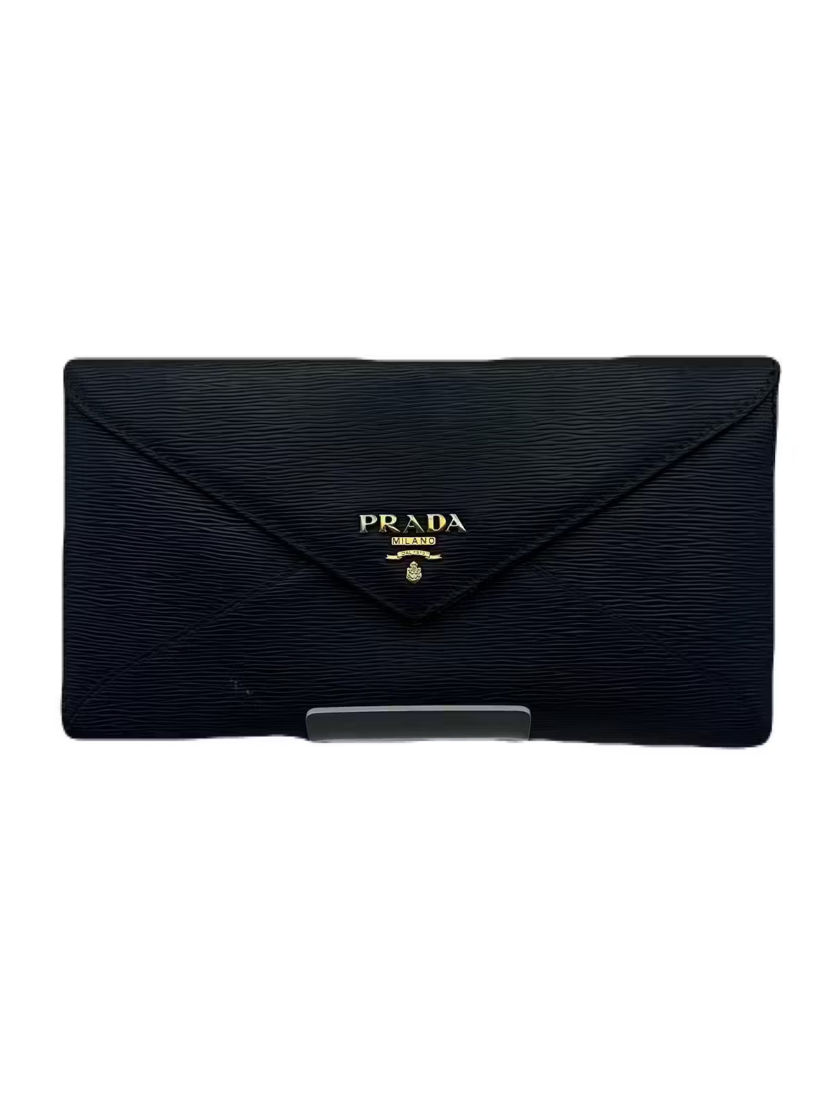 Prada Blue Leather Long Wallet Preowned Model TB107-3