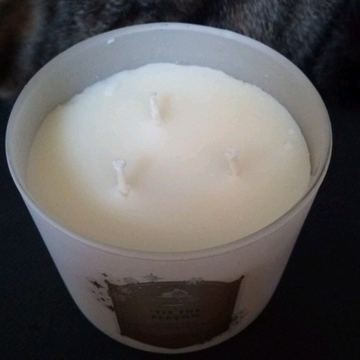 #ad Bed Beyond White Barn Season Apple Cinnamon Cedar Soy 3 Wick Vtg USA Christmas $29.00