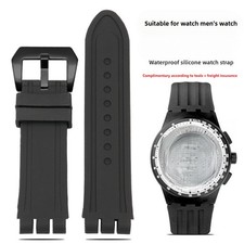 Quality Waterproof Silicone Rubber Watch Strap 23mm for Swatch YOS440 413 424