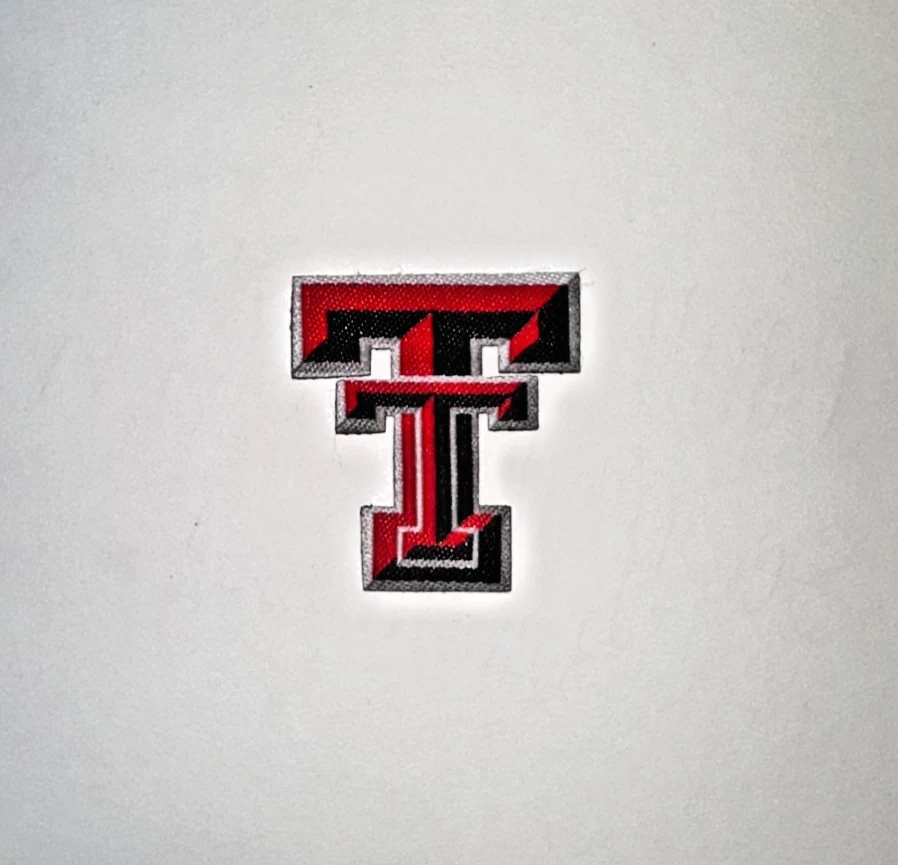 Texas Tech Doble T Fieltro/Paja Vaquero Tejido Tela Sombrero Parche/Pegatina Foto 2 de 3