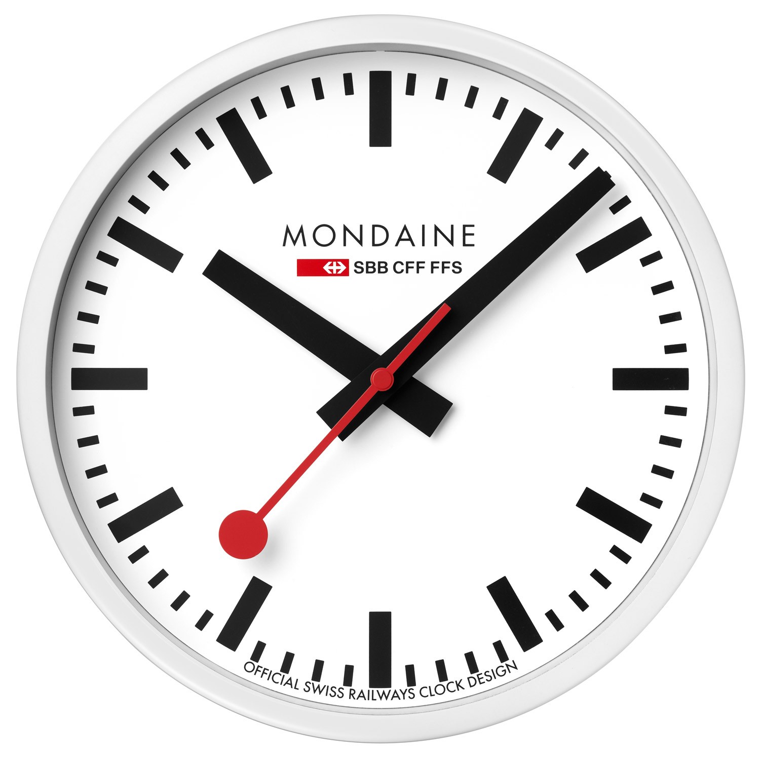 MONDAINE Wanduhr  25  Weiß A990.10SBB