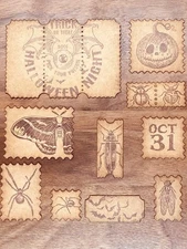 Postage and ticket cutting dies "Jin" (set of 10)