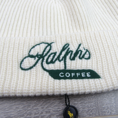 Polo Ralph Lauren Ralph's Coffee Wool-Blend Cream Beanie Cap One