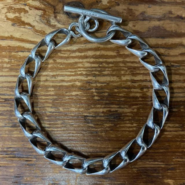 【unkown】T字バー 10連クロスチェーンブレスレット メキシカンジュエリー unkown】T字バー 10連クロスチェーンブレスレット メキシカン