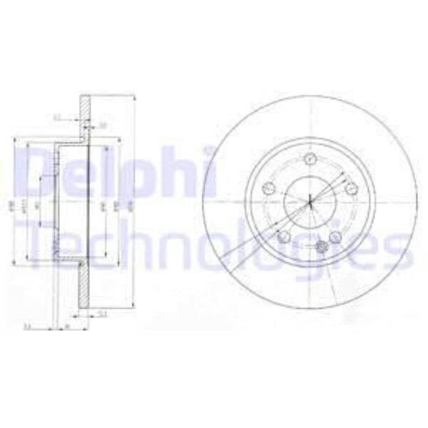 Delphi 2X Bremsscheibe Vorne Ø276 Mm FüR Mercedes-Benz A-Klasse W169 B-Klasse-image