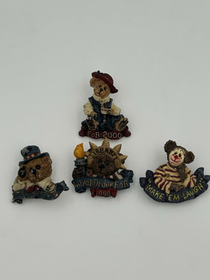 Lot Of 4 Boyds Bears & Friends Bearware Collection Pin/Brooch Loyal Order FOB