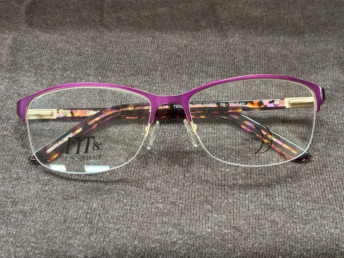 Versus by Versace 7055 1134 Purple Metal Eyeglasses Frame 52-17-135 NWOT Case Purple Women Metal Eyeglass Frames for sale | eBay main image 3