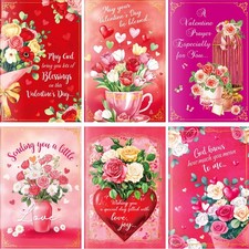 Motiskyy 48 Sets Christian Valentines Day Cards with Envelopes and Stickers R...