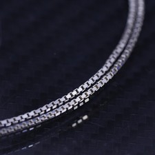 20  1.4mm, vintage Italian sterling silver 925 box chain necklace