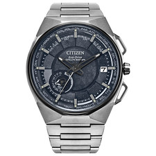Citizen Men's Satellite Perpetual Calendar Eco-Drive Gray Watch 46 MM CC3097-52E