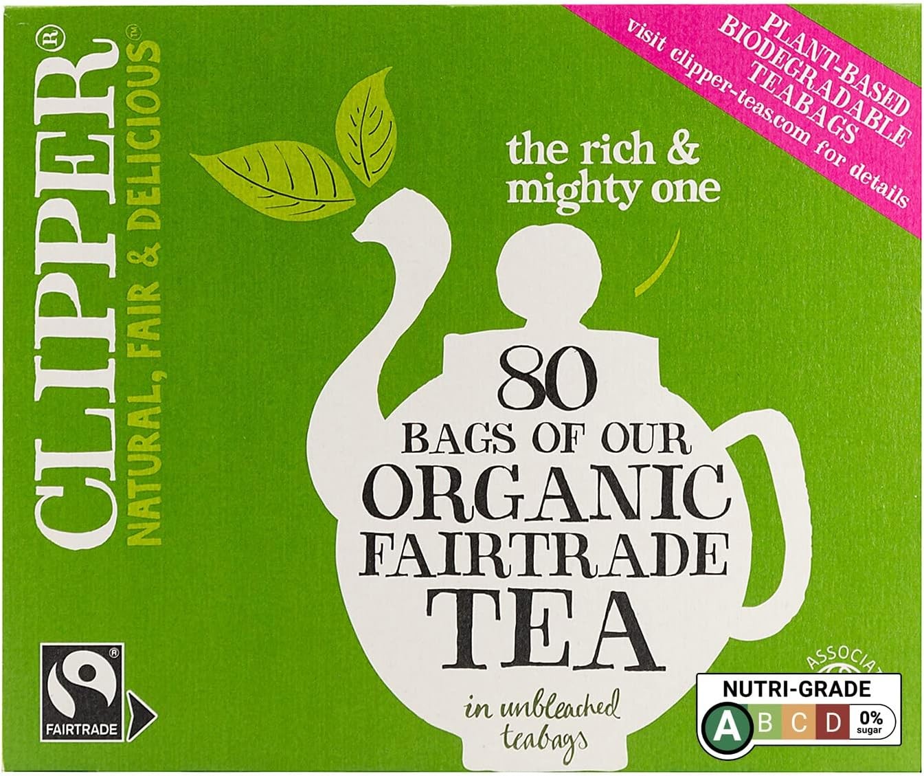 Clipper Organic Everyday Fairtrade Teabags Black Tea Bags Natural Unbleache 4590₽