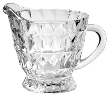 Jeannette Windsor Footed Creamer PItcher Depression Crystal Pressed Glass Gift