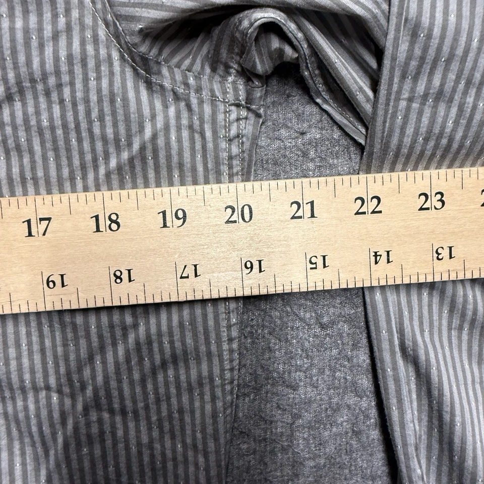 Hugo Boss Regular Fit Shirt Mens Small Gray Stripes Button Up Long Sleeve - Image 4 of 4