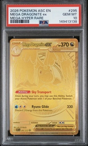 2026 POKEMON ASC EN-ASCENDED HEROES MEGA HYPER RARE MEGA DRAGONITE EX PSA 10