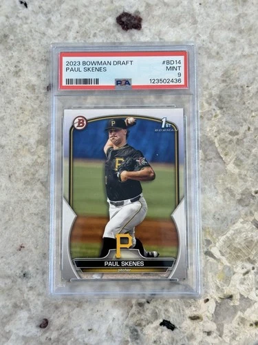 (5) PAUL SKENES 2023 1ST BOWMAN DRAFT #BD-14  RC PSA 9 MINT Pittsburgh Pirates