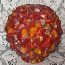 Czech Star Glass Ceiling Light Shade Lamp Cover Spatter End Of Day Starburst